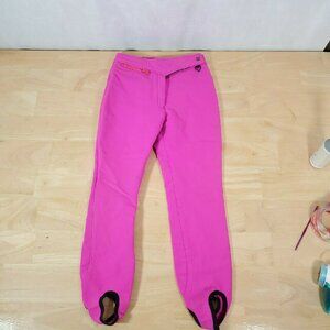 Obermeyer Pink Wool Stirrup Pants Girls Sz 14